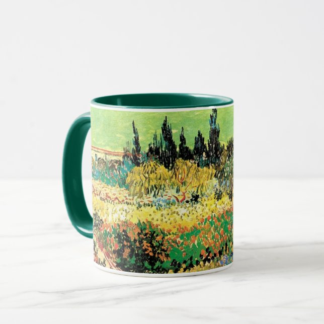 Mug Jardin fleuri avec sentier par Vincent van Gogh (Devant gauche)