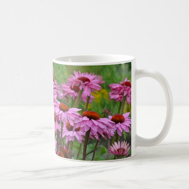 Mug Jardin fleuri en échinacée rose (Droite)