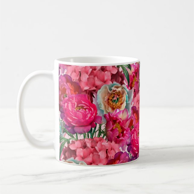 Mug Jardin fleuri romantique (Gauche)