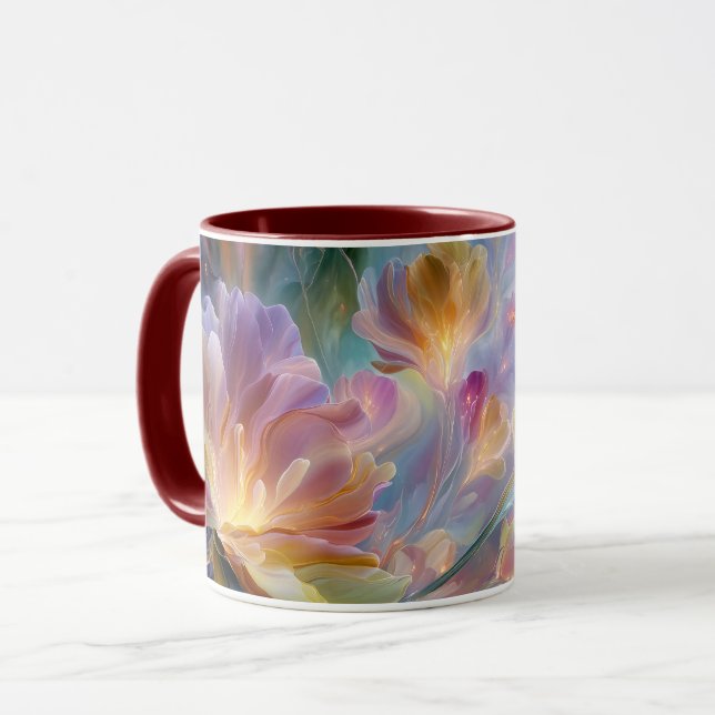 Mug Jardin floral abstrait et rêveur (Devant gauche)