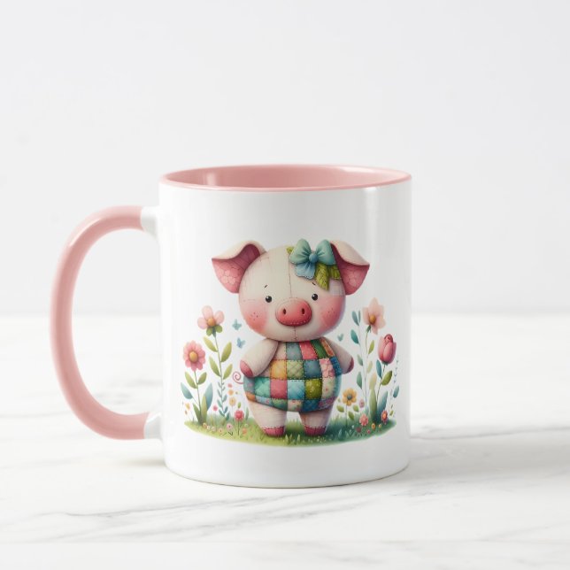 Mug Jardin floral de la pêche à la palme (Gauche)