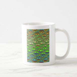 Mug Jardin Floral Fantastique et Éclectique à Carreaux