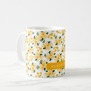 Mug Jardin Floral Jaune Personnalisé