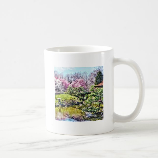 Mug Jardin japonais au printemps (Droite)
