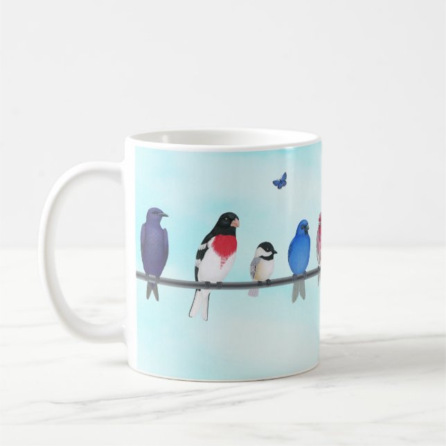 Mug jardin oiseaux clothesline 1 (Gauche)