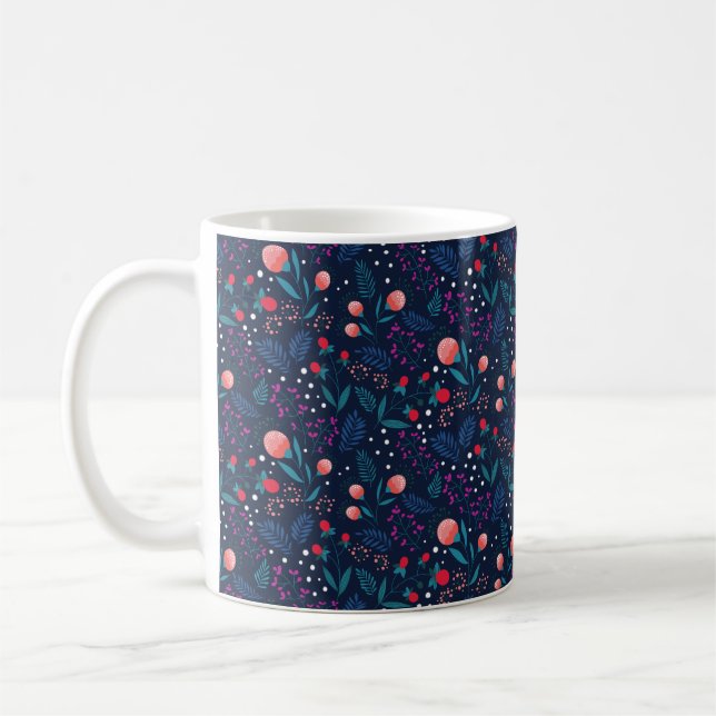 Mug Jardin Rustique Midnight Blue Spring Flowers (Gauche)