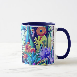 Mug Jardin surréel - Floral Illustration design 2