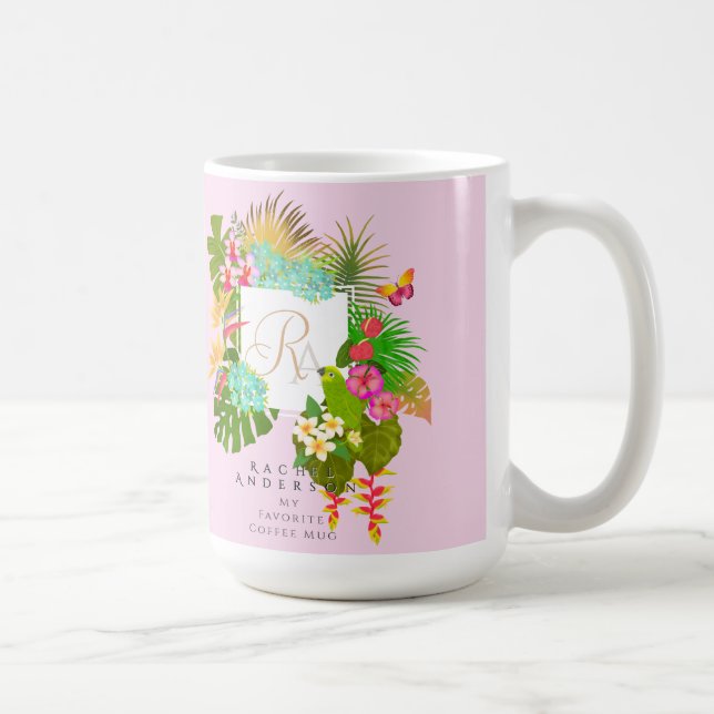 Mug Jardin tropical rose (Droite)
