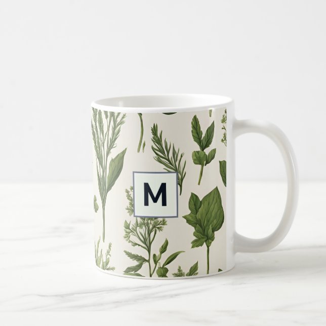 Mug Jardin vert personnalisé Plantes jardinage élégant (Droite)