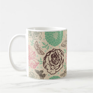 Mug Jardin vintage Floral Rose