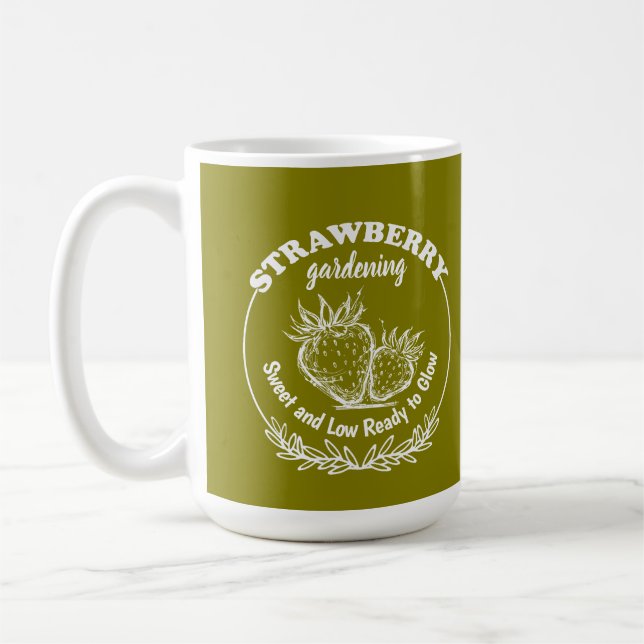 Mug jardinage de fraises (Gauche)