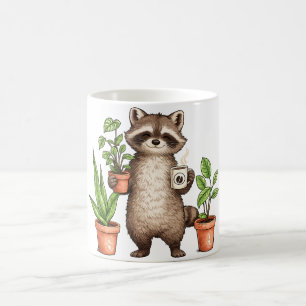 Mug Jardinage de Raton Laveur - Alimenté par les Plant