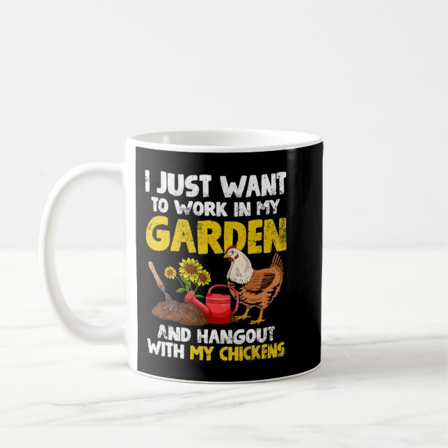Mug Jardinage Gardener Poulets poulet (Gauche)
