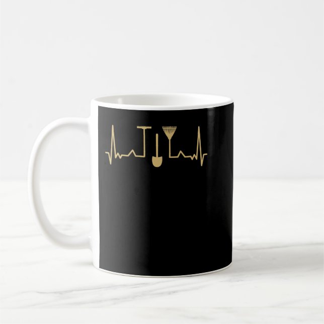 Mug Jardinage ligne Heartbeat Gold (Gauche)