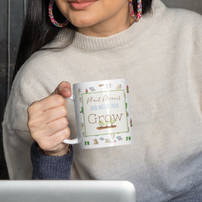 Mug Jardinage Whimsical Aquarelle personnalisée (Créateur téléchargé)