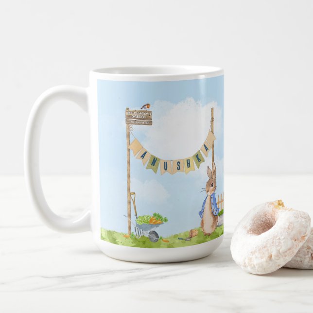 Mug Jardiner Pierre le lapin (Avec donut)