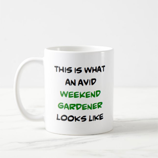 Mug jardinier de week-end, passionné (Gauche)