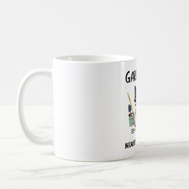 MUG JARDINS EN CHAT NOIR PARCE QUE LE MEURTRE EST MAUV (Gauche)