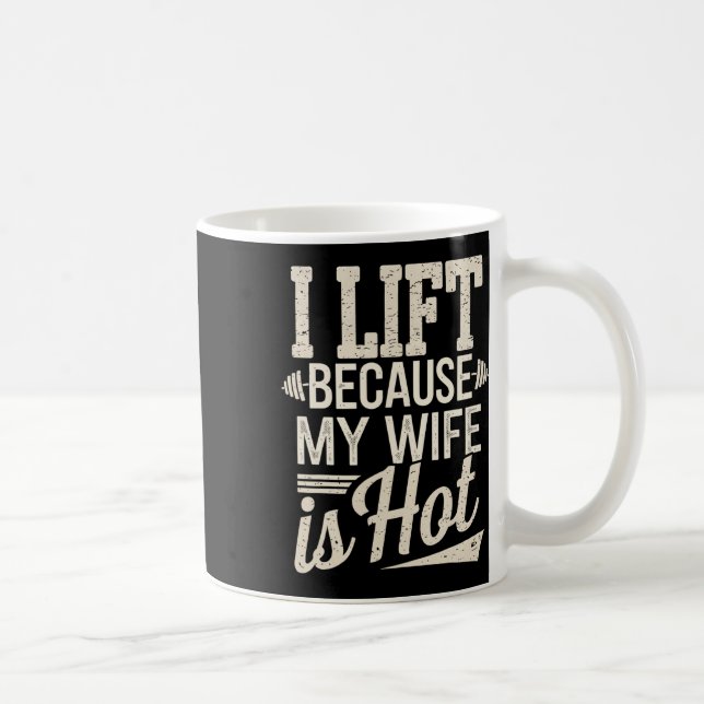 Mug J'Ascense Parce Que Ma Femme Est Chaude (Droite)