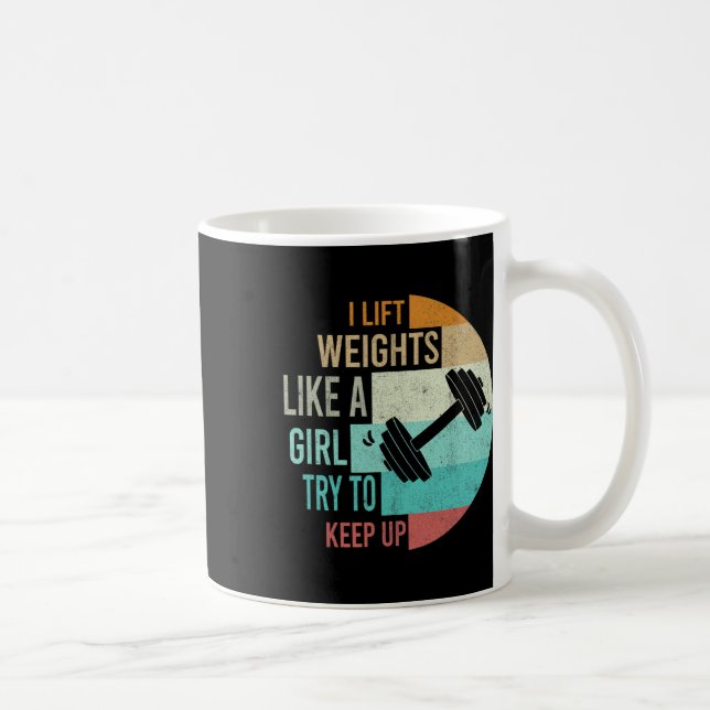Mug J'Ascense Poids Comme Une Fille Gym Exercice Femme (Droite)