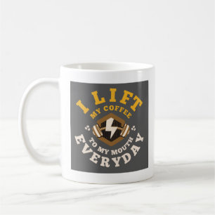 Mug J'Ascense Tous Les Jours (Gris/Or)