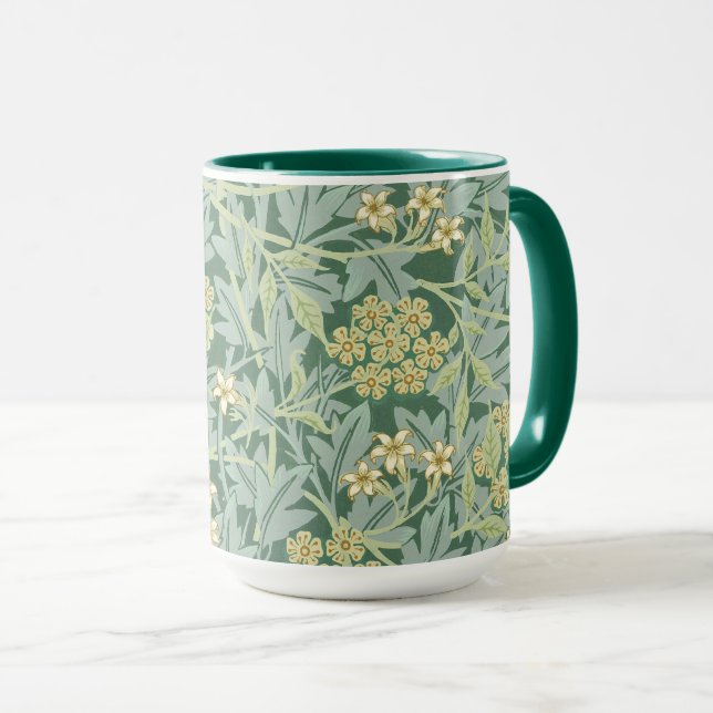 Mug Jasmine, motif de William Morris, (Devant droit)