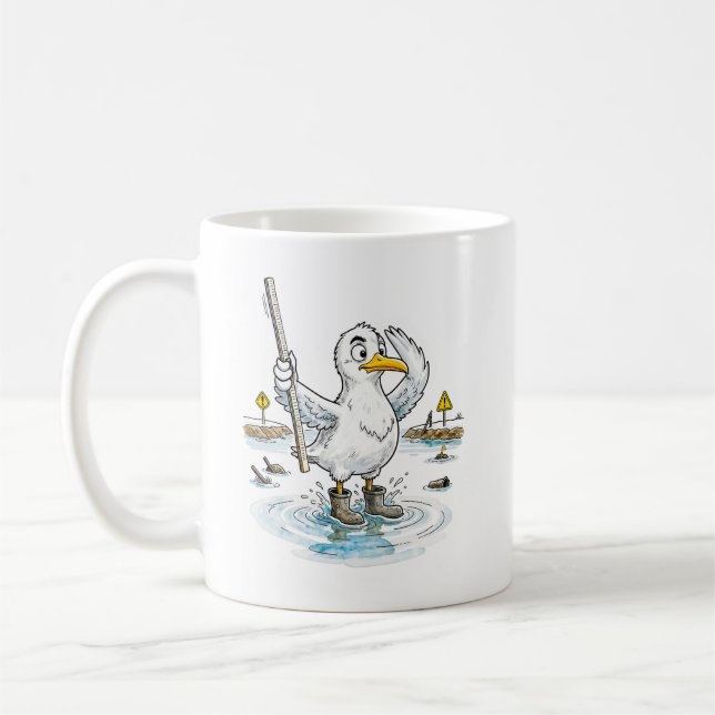 Mug Jauge de crue de l'oiseau comique Duty (Gauche)
