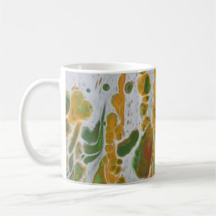 Mug jaune Abstrait, cuivre et vert