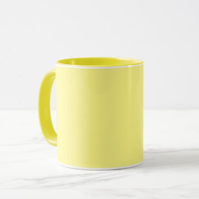 Mug Jaune citron, couleur unie, (Devant gauche)