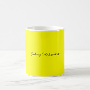 Mug Jaune Clair Élégant Professionnel Moderne