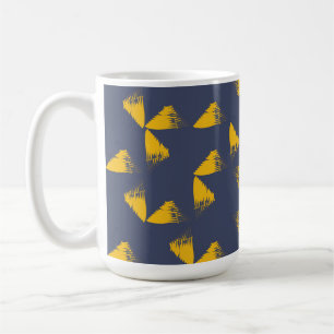Mug Jaune, cool, unique, triangles tendance