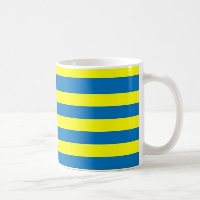 Mug Jaune et bleu vif rayé (Droite)