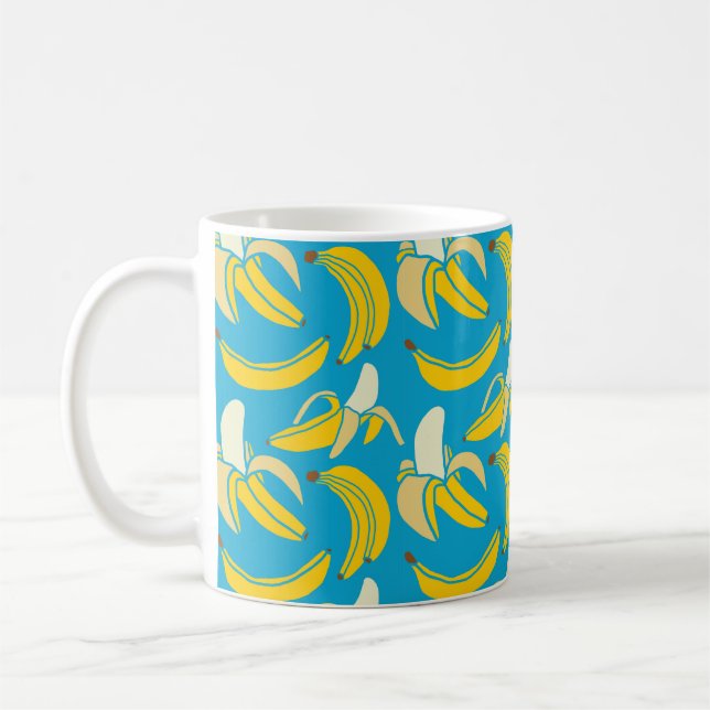Mug jaune frais banane tropicale sans soudure patte (Gauche)