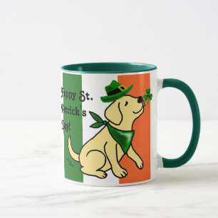 Mug Jaune Labrador du jour de St Patrick