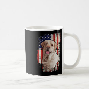 Mug Jaune Labrador Labs Patriotique American Flag Chie
