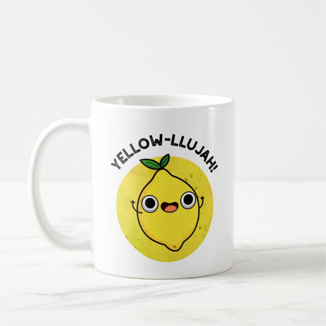 Mug Jaune llujah Funny Pun citron (Gauche)