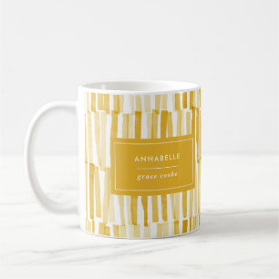 Mug Jaune moderne abstrait motif cadeau personnalisé c