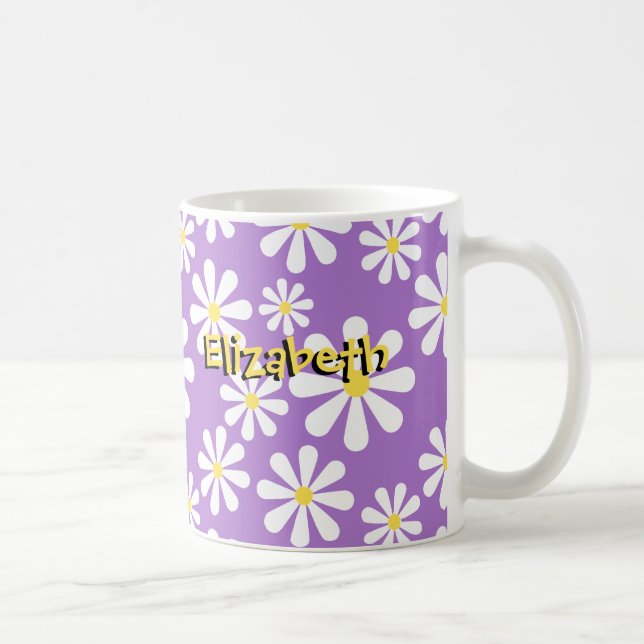 Mug Jaune pourpre personnalisé par marguerite folle (Droite)