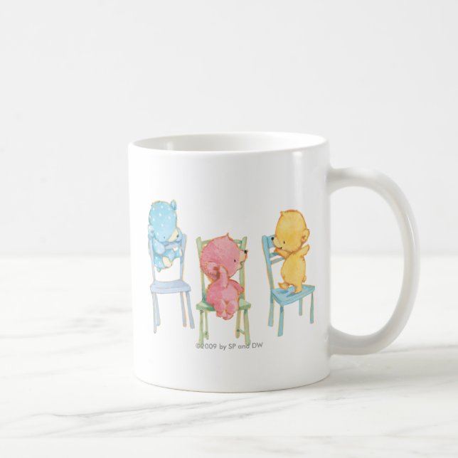 Mug Jaune, rose, et bleu concerne des chaises (Droite)