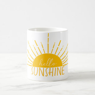 Mug Jaune Simple Moderne Hello Sunshine