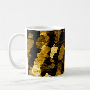 Mug Jaune teinture cravate, motif aquarelle.