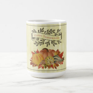 Mug Jaune Thanksgiving Citrouilles et Squash