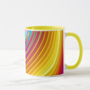 Mug Jaunes et violette rougeoyants de tourbillonnement