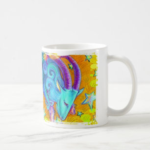 Mug Jaunes modernes de sarcelle d'hiver de l'art 1. de