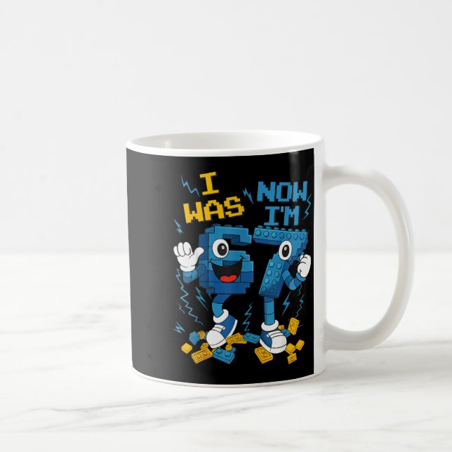 Mug J'avais 6 ans maintenant j'ai 7 ans drôle 67 six s (Droite)
