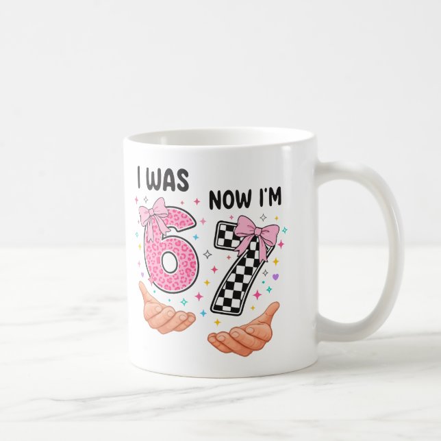 Mug J'avais 6 ans maintenant j'ai 7 ans jolis chiffres (Droite)