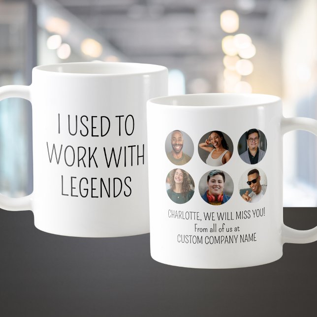 Mug J'Avais L'Habitude De Travailler Avec Légendes 6 C (I Used To Work With Legends 6 Coworker Photo Coffee Mug
)