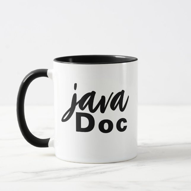 Mug Javascript Doc Coffee Mug, Docteur Médicale Pun Dr (Gauche)