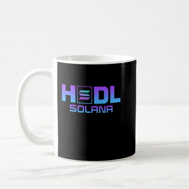 Mug Javier Solana logo SOL Crypto Coin HODL (Gauche)