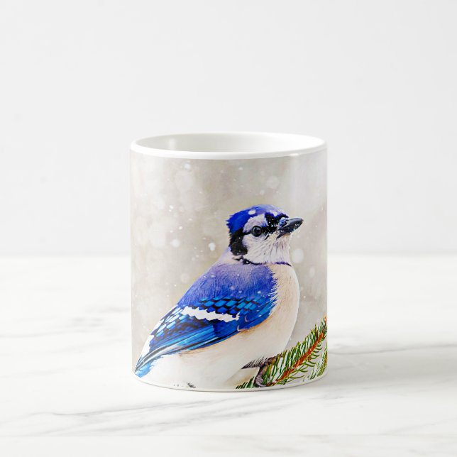 Mug Jay bleu en hiver (Centre)